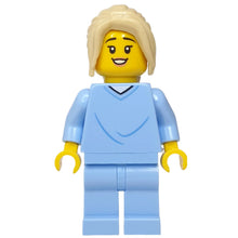 Minifig cty1347 - Mother, Bright Light Blue Hospital Gown, Tan Hair