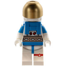 Minifig cty1408 - Lunar Research Astronaut - Female, White and Dark Azure Suit, White Helmet, Metallic Gold Visor, Freckles