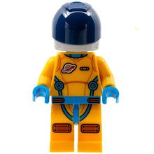 Minifig cty1410 - Lunar Research Astronaut - Male, Bright Light Orange and Dark Azure Suit, White Helmet, Dark Blue Visor, Beard