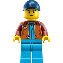 Minifig cty1415 - Lunar Research Astronaut - Male, Dark Orange Classic Space Jacket, Dark Azure Legs, Dark Blue Cap with Hole, Lopsided Smile (Rover Driver)