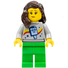 Minifig cty1454 - Stuntz Spectator - Female, Popsicle Shirt, Bright Green Legs, Dark Brown Hair