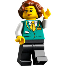 Minifig cty1472 - Conductress - Dark Turquoise Vest, Black Legs, Reddish Brown Hair