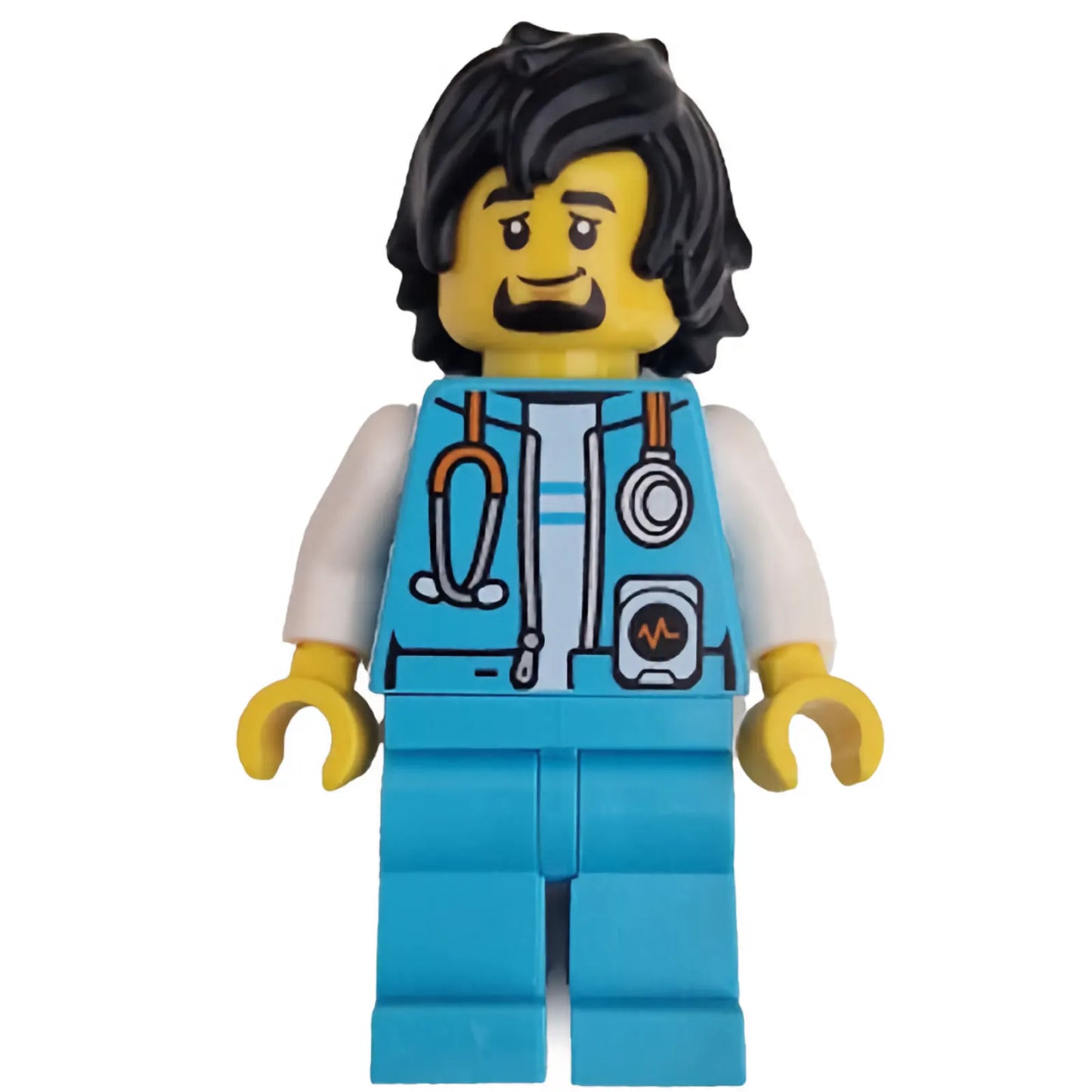 Minifig cty1658 - Arctic Explorer - Male, Stethoscope, Medium Azure Legs, Black Hair