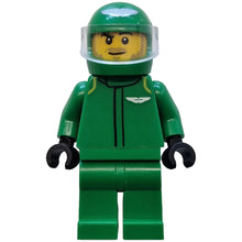 Minifig cty1837 - Formula 1 Driver, Aston Martin - Male, Green Racing Suit and Helmet, Trans-Clear Visor