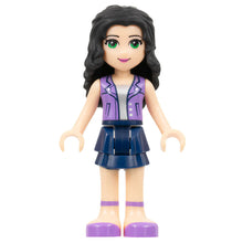 Minifig frnd121 - Friends Emma - Dark Blue Layered Skirt, Medium Lavender Vest