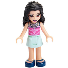 Minifig frnd309 - Friends Emma - Light Aqua Skirt, Dark Pink Top