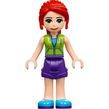 Minifig frnd349 - Friends Mia - Dark Purple Shorts, Lime Jacket Top, Red Hair