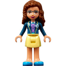Minifig frnd460 - Friends Olivia (Nougat) - Bright Light Yellow Skirt, Dark Blue Jacket, Dark Azure Shoes