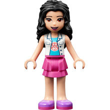Minifig frnd493 - Friends Emma - Dark Pink Layered Skirt, White Top with Paw Print Undershirt, Life Jacket