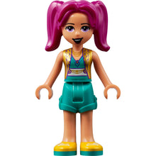 Minifig frnd525 - Friends Camila - Dark Turquoise Shorts and Top, Gold Vest, Yellow Shoes