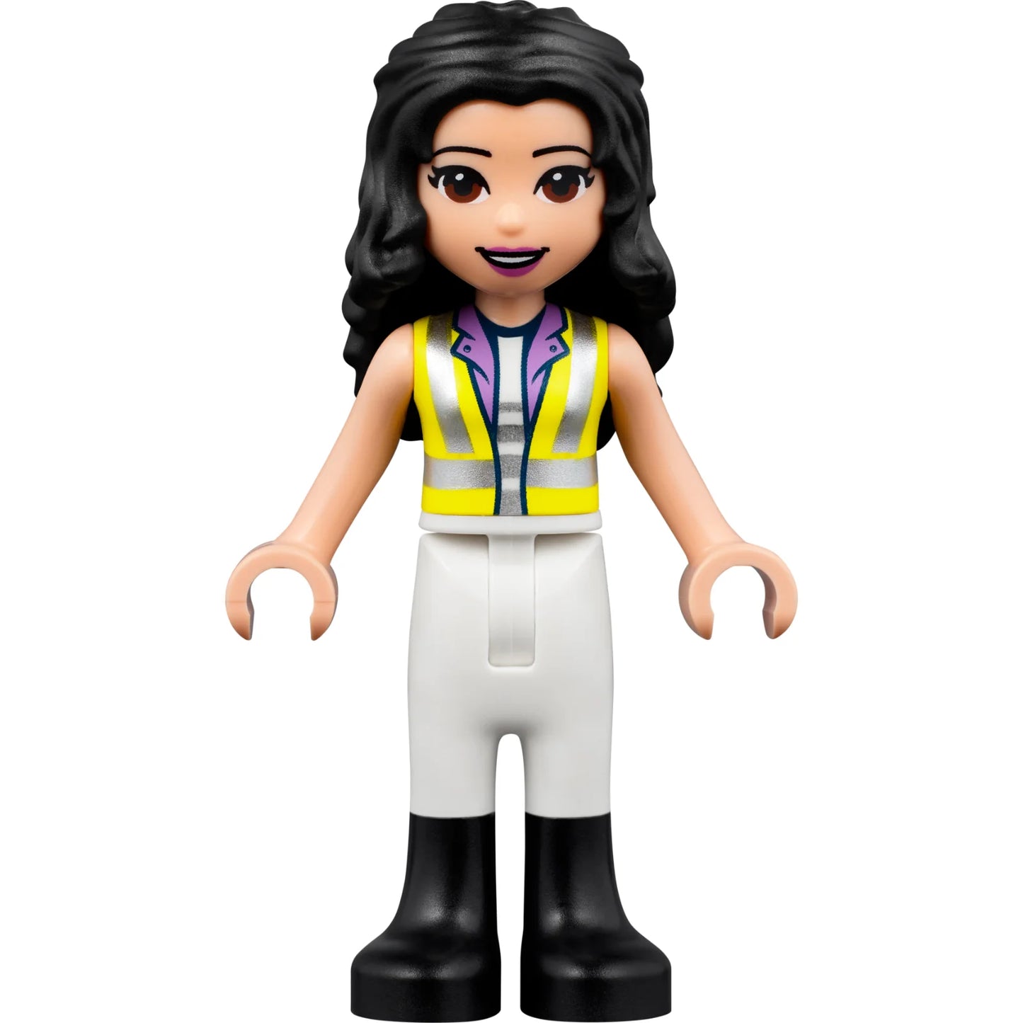 Minifig frnd540 - Friends Emma - Neon Yellow Safety Vest, White Trousers with Black Boots