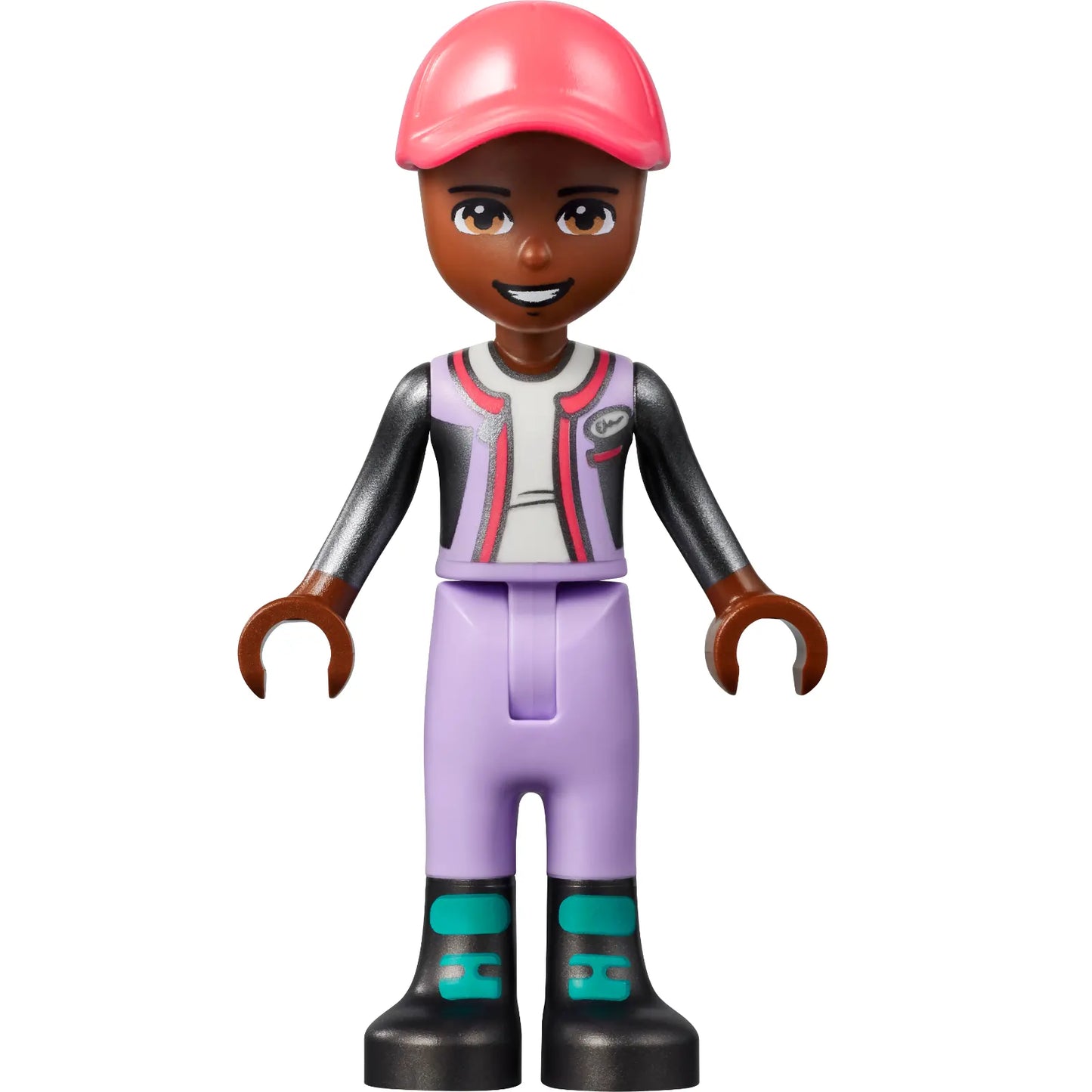 Minifig frnd546 - Friends Elijah - Lavender Sailing Outfit, Coral Cap, Orange Life Jacket
