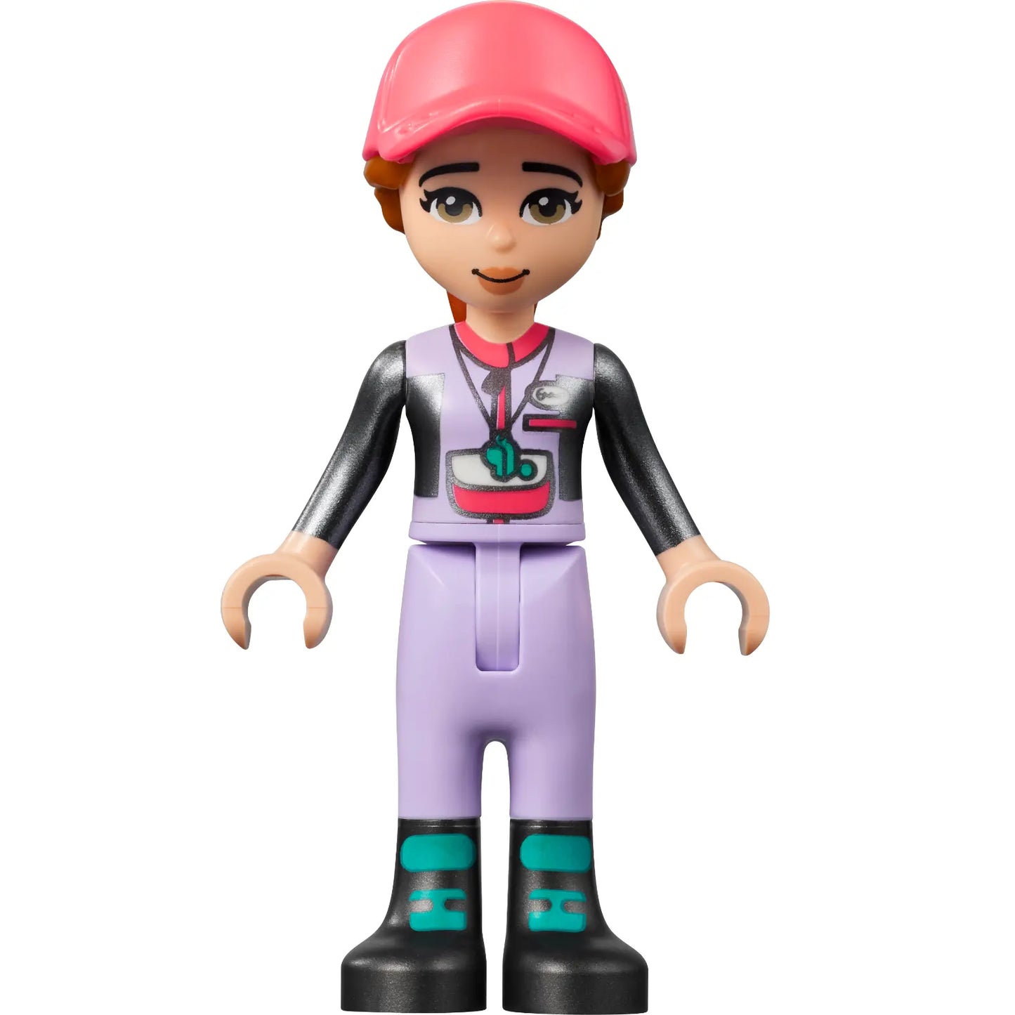 Minifig frnd547 - Friends Capt. Maxine - Lavender Sailing Outfit, Coral Cap, Orange Life Jacket