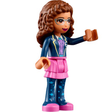 Minifig frnd558 - Friends Olivia (Nougat) - Dark Pink Skirt, Dark Blue Leggings, Dark Blue Jacket