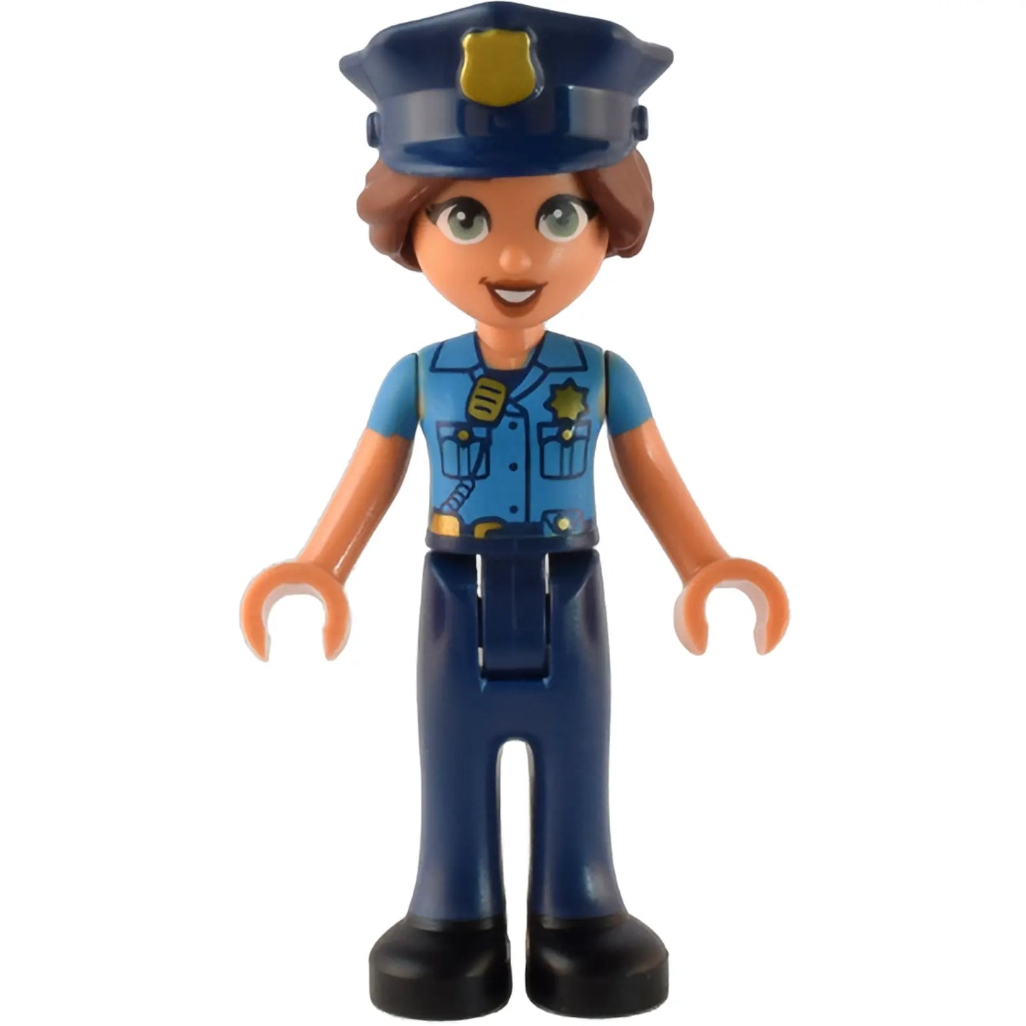 Minifig frnd575 - Friends Isabella (Nougat) - Dark Azure Uniform, Dark Blue Trousers, Dark Blue Police Hat