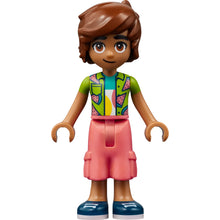 Minifig frnd579 - Friends Leo - Lime Watermelon Shirt, Coral Trousers Cropped Large Pockets, Dark Blue Shoes