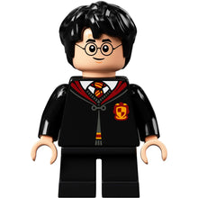 Minifig hp281 - Harry Potter - Gryffindor Robe Clasped, Sweater, Shirt and Tie, Black Short Legs