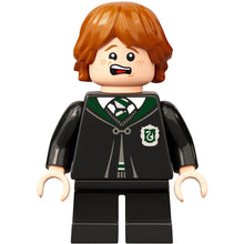 Minifig hp287 - Ron Weasley - Black Slytherin Robe and Short Legs (Vincent Crabbe Transformation)