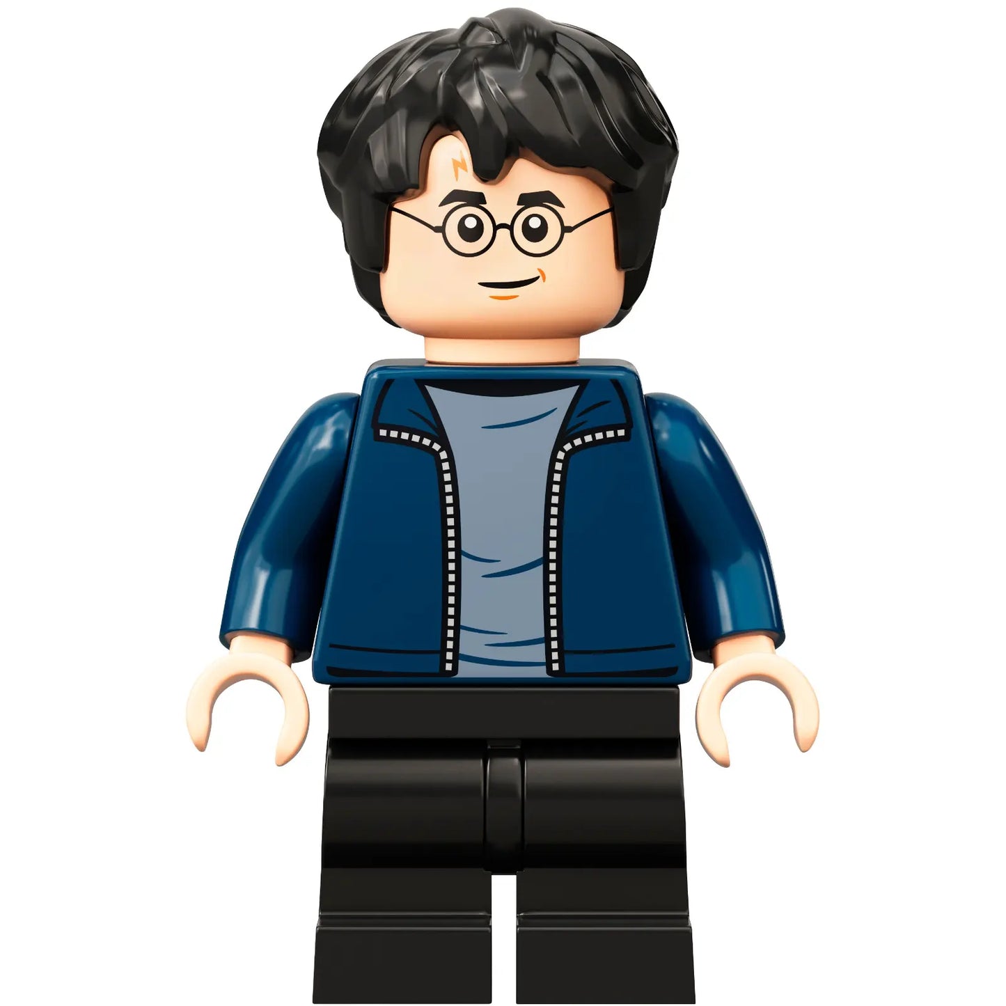 Minifig hp288 - Harry Potter - Dark Blue Open Jacket, Black Medium Legs