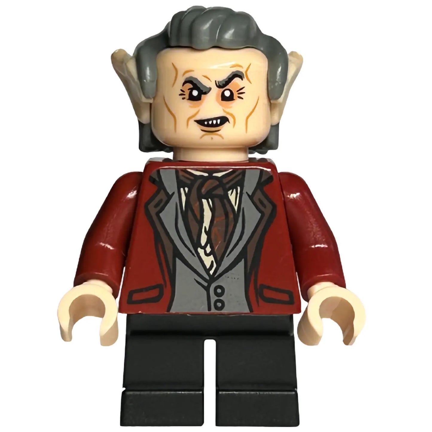Minifig hp318 - Griphook - Dunkelrote Jacke, Dunkelbläulich-Graue Weste