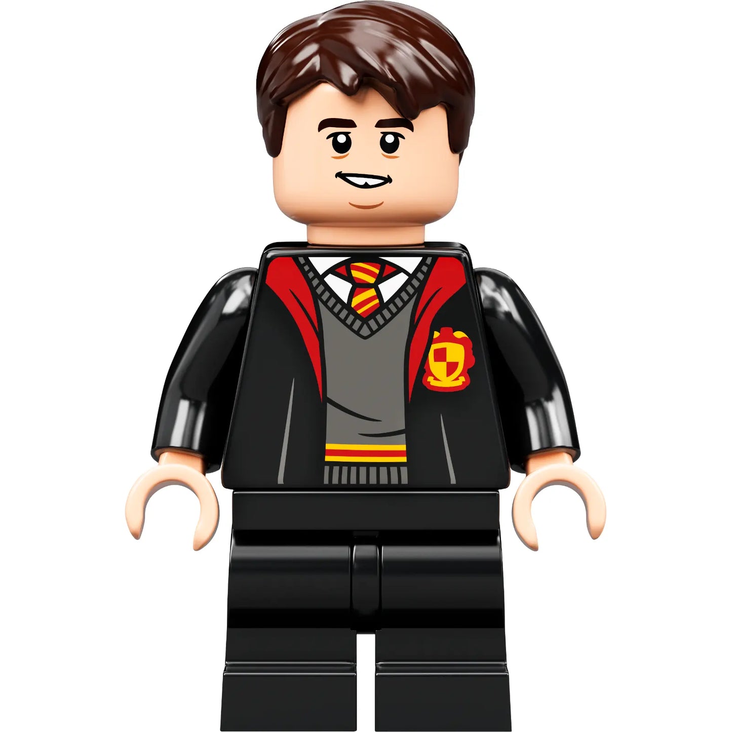 Minifig hp330 - Neville Longbottom - Gryffindor Robe Open, Black Medium Legs