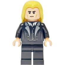 Minifig hp526 - Lucius Malfoy - Black Suit, Bright Light Yellow Hair, Plain Legs