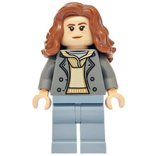 Minifig hp530 - Hermione Granger - Dark Bluish Gray Jacket over Tan Hoodie, Sand Blue Legs