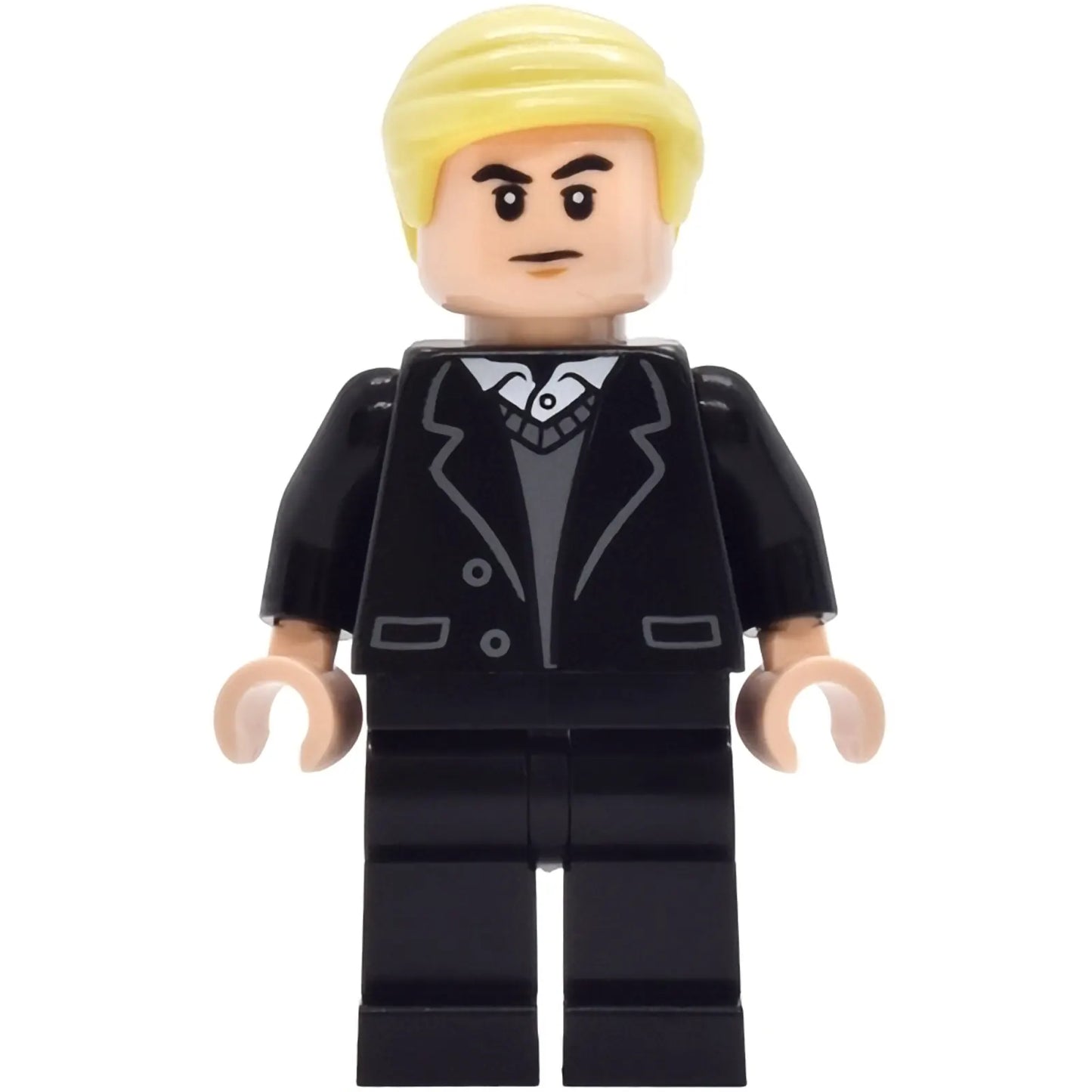 Minifig hp532 - Draco Malfoy - Black Suit, Dark Bluish Gray Sweater