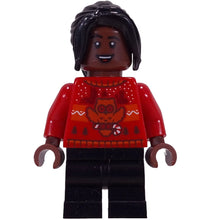 Minifig hp593 - Angelina Johnson - Red Holiday Sweater, Black Medium Legs