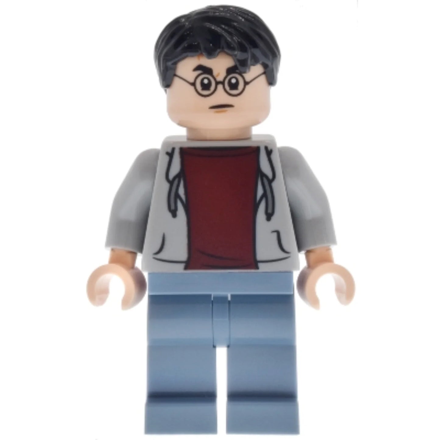 Minifig hp631 - Harry Potter - Light Bluish Gray Hoodie Open, Sand Blue Legs
