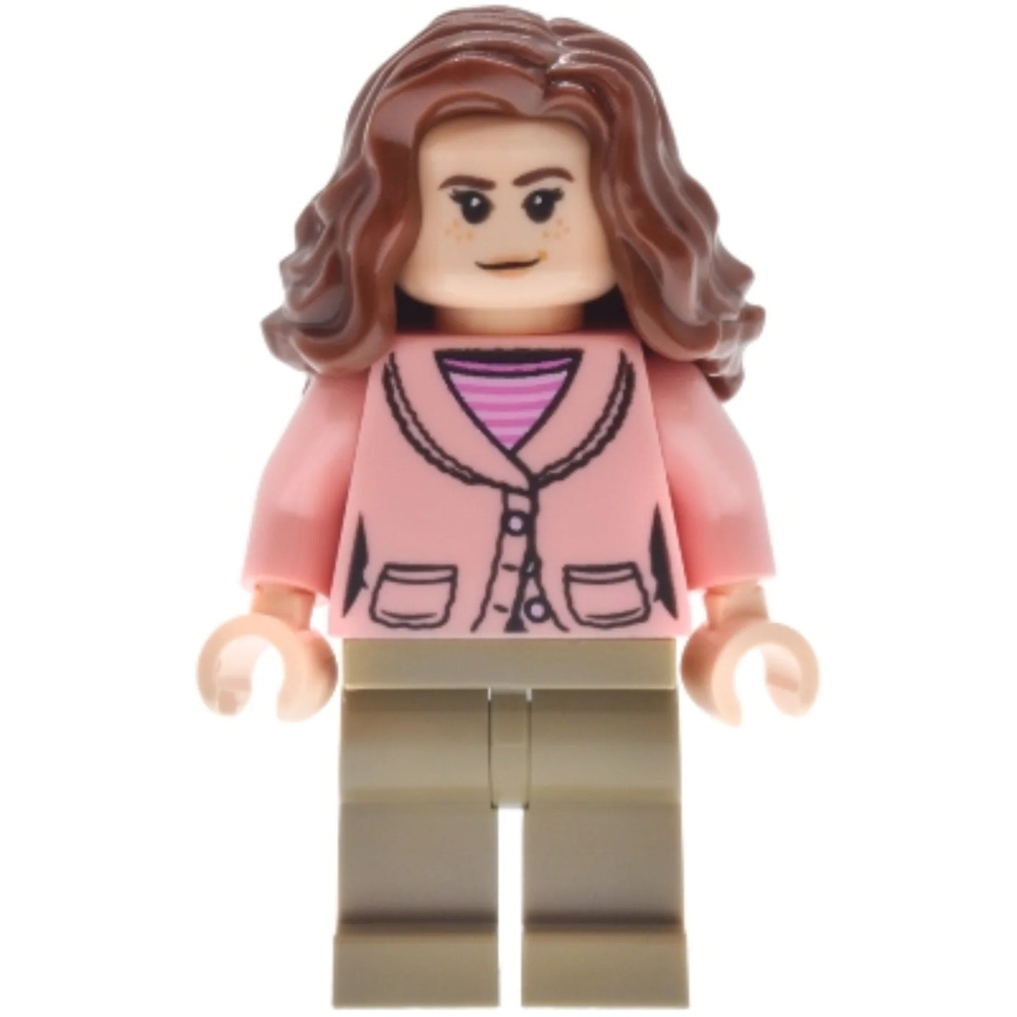 Minifig hp632 - Hermione Granger - Warm Pink Jacket, Dark Tan Legs