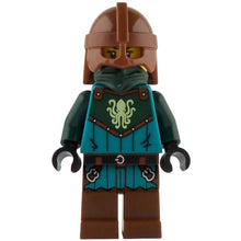 Minifig idea234 - Kraken Warrior - Female, Reddish Brown Helmet