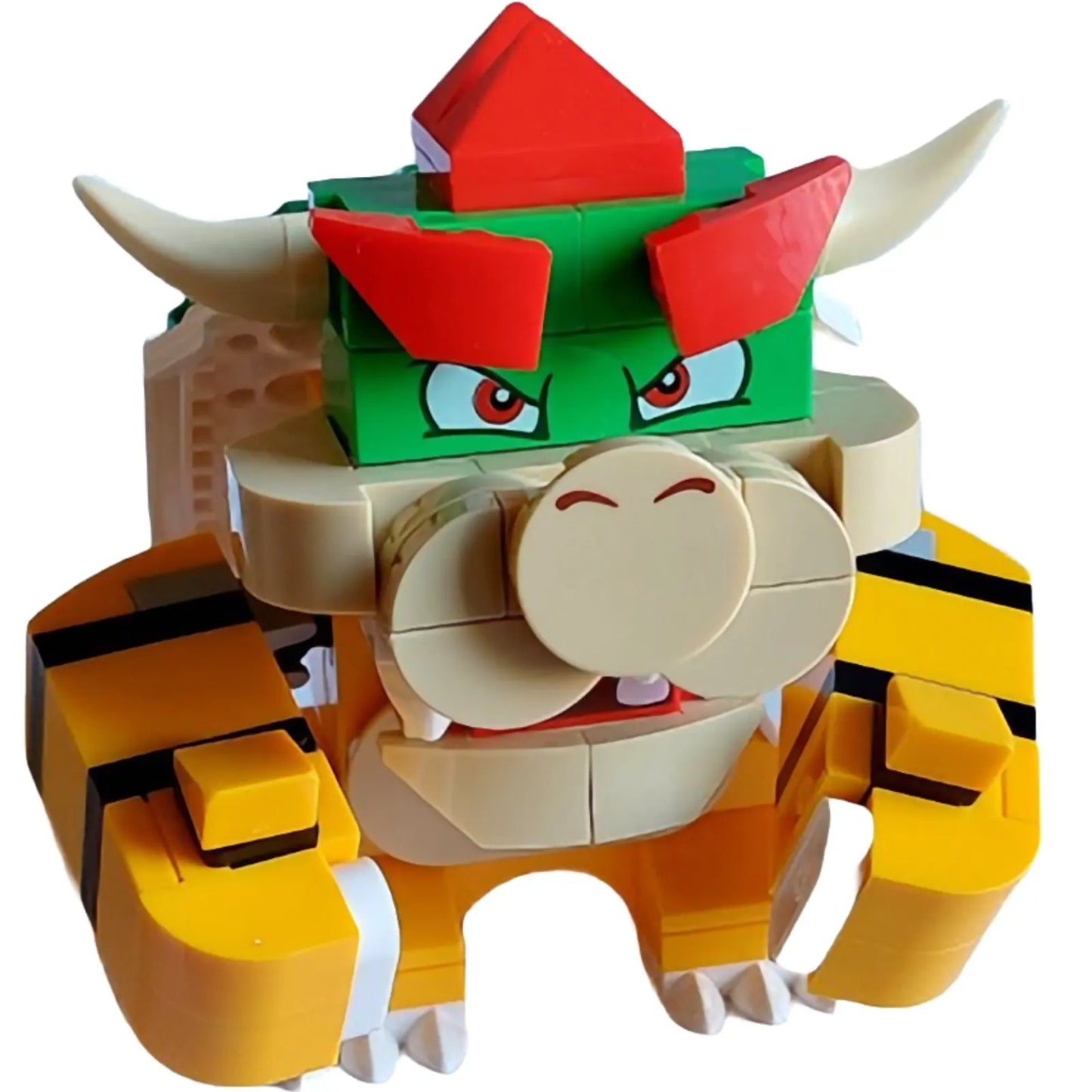Minifig mar0121 - Bowser - Tan Tile, Round 1 x 2 Half On Nose