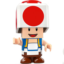 Minifig mar0209 - Toad - Happy, Open Mouth, Black Hinge Top Plate, Light Bluish Gray Hinge Brick and Tan 2 x 2 Plate