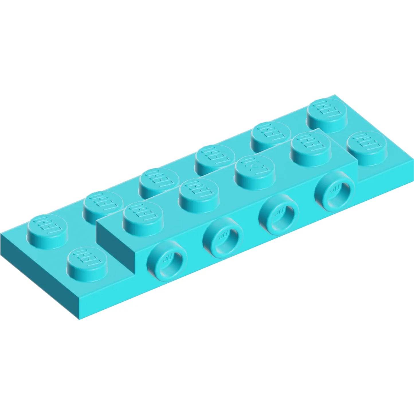 Part 87609 - Plate, Modified 2 x 6 x 2/3 with 4 Studs on Side