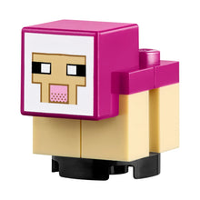 Part minesheep14 - Minecraft Sheep, Lamb, Tan Legs, Magenta Head - Brick Built