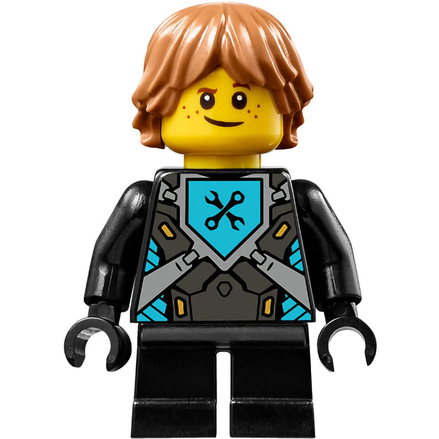 Minifig nex101 - Robin Underwood - Hair, Black Short Legs