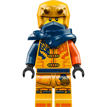 Minifig njo1031 - Arin - Shirt with Dark Blue and Reddish Orange Dragons, Hood with Horns