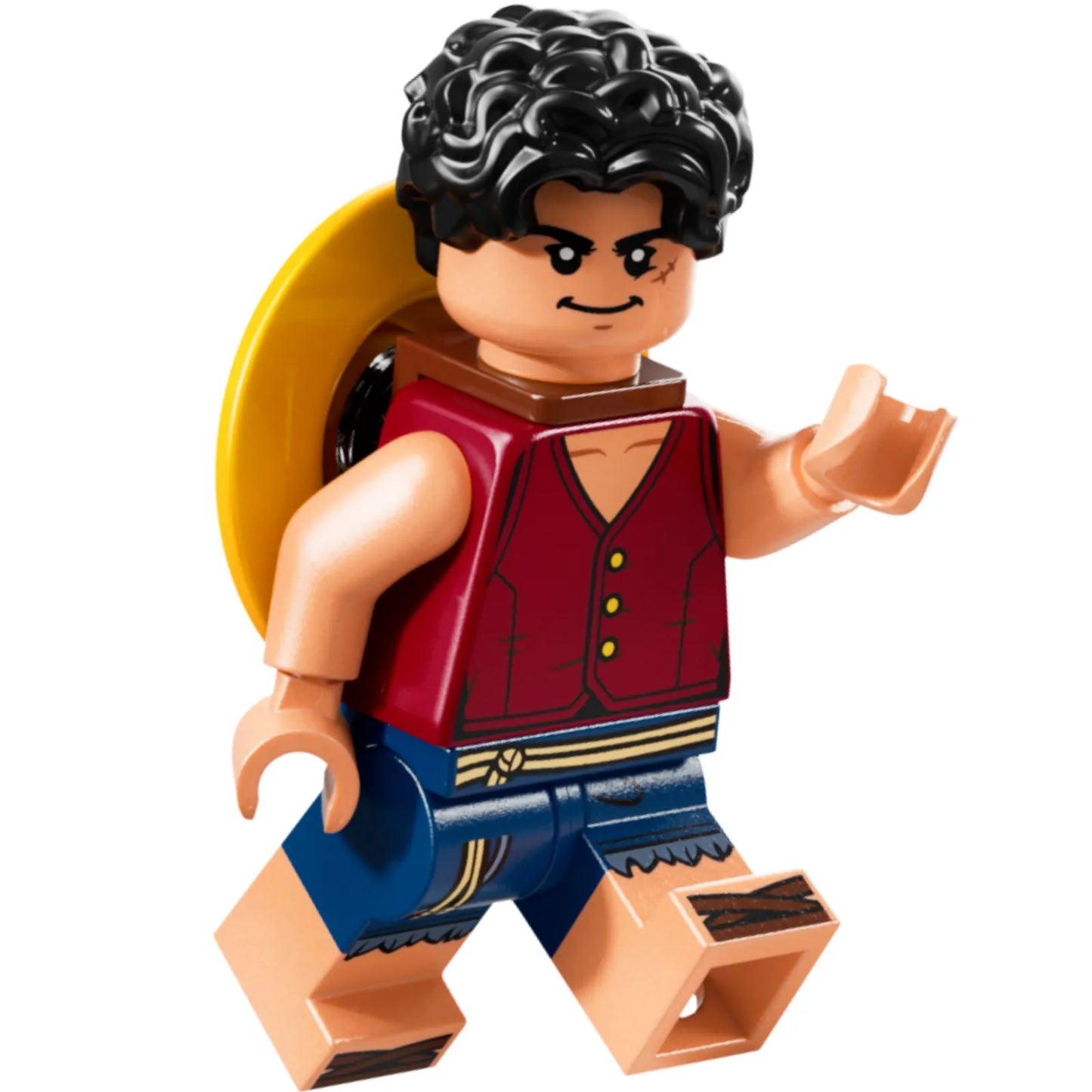 Minifig op007 - Monkey D. Luffy - Straw Hat on Back