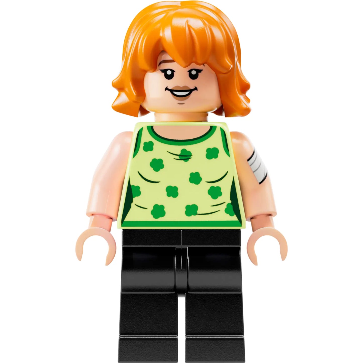 Minifig op010 - Nami - Yellowish Green Top, Straw Hat on Back