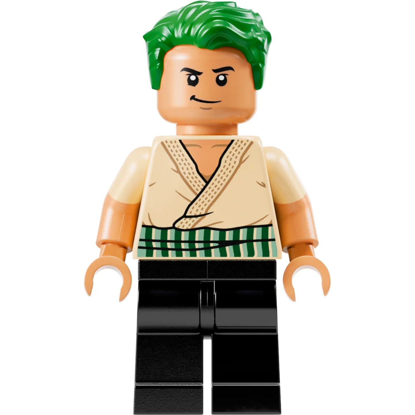 Minifig op013 - Roronoa Zoro - Tan Shirt, Hair (75639, CG)