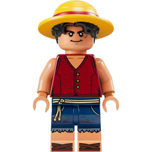 Minifig op016 - Monkey D. Luffy - Hair Combo, Hair with Hat, Closed Mouth Grin (75639, CG)