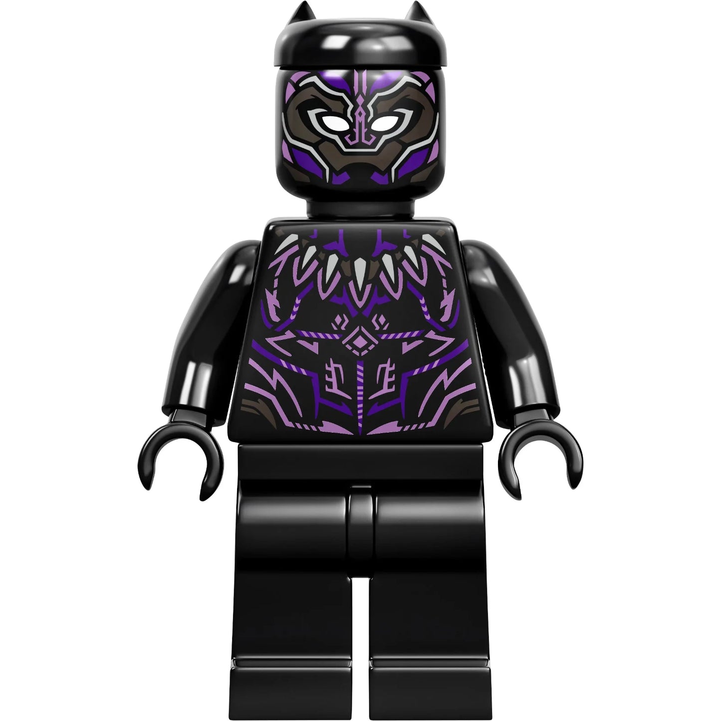 Minifig sh0728 - Black Panther - Claw Necklace, Dark Purple and Lavender Highlights