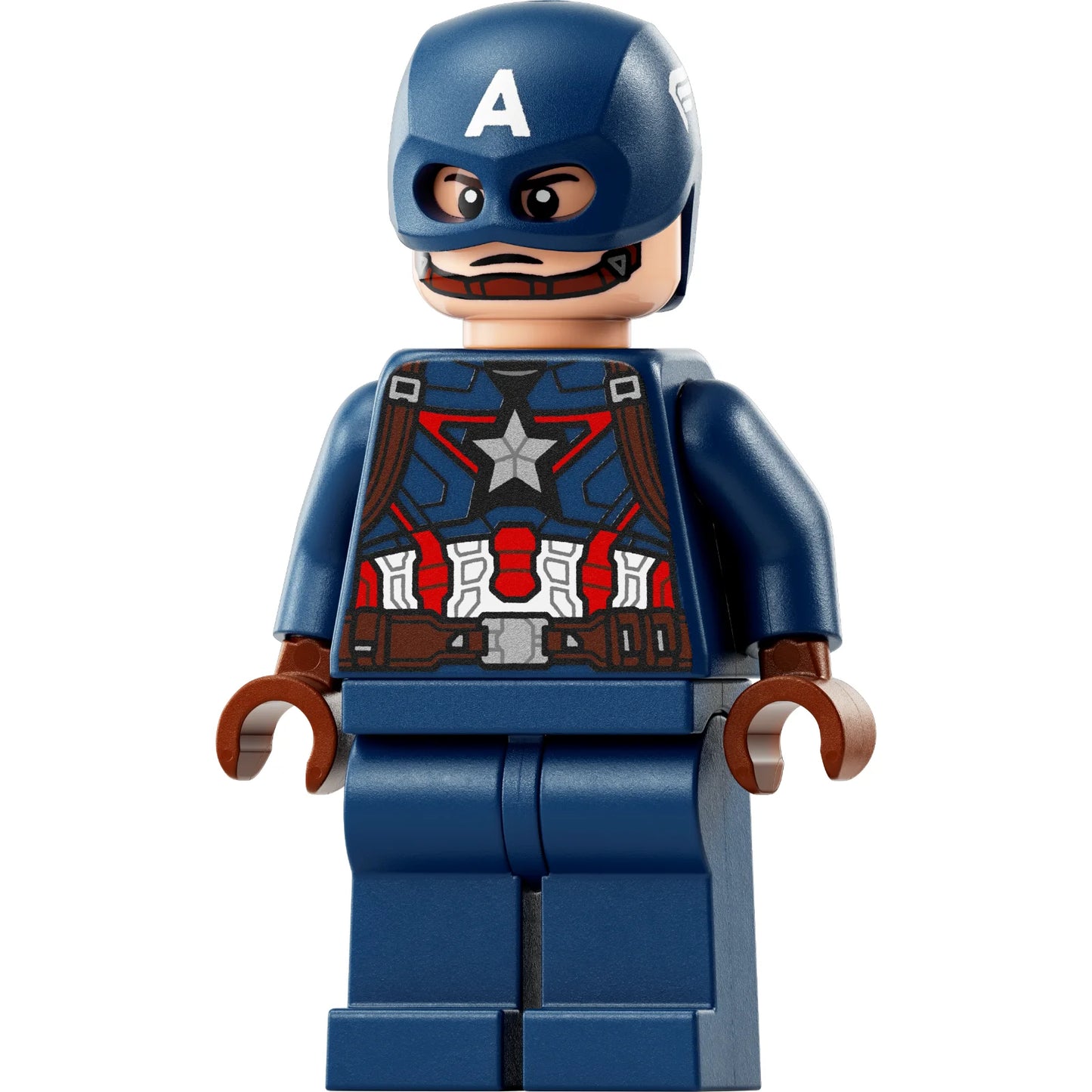 Minifigur sh0736 - Captain America - Dunkelblauer Anzug, Rotbraune Hände, Helm