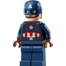 Minifig sh0736 - Captain America - Dark Blue Suit, Reddish Brown Hands, Helmet