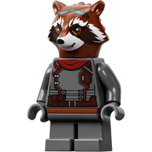 Minifig sh0742 - Rocket Raccoon - Dark Bluish Gray Outfit, Reddish Brown Head
