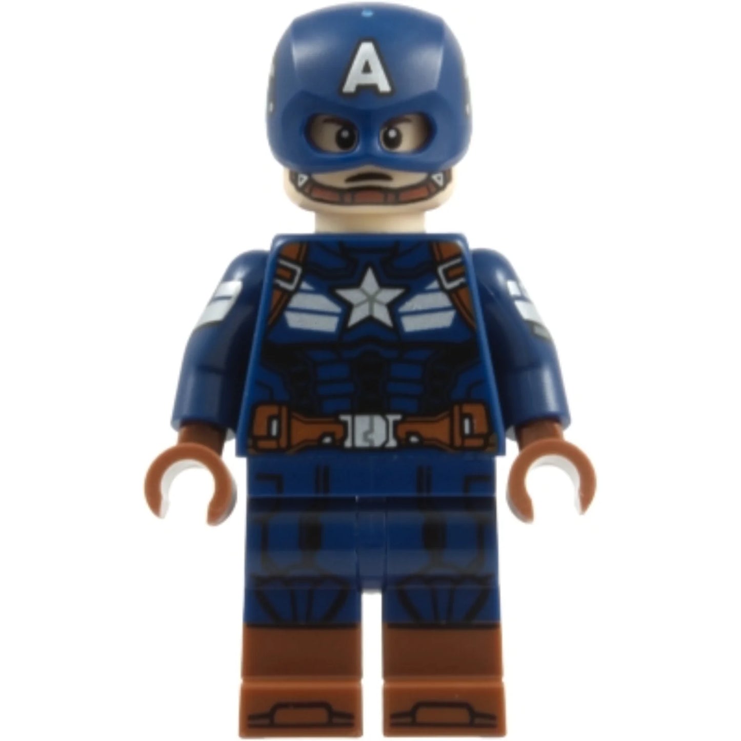 Minifig sh1128 - Captain America - Dark Blue Suit, Printed Arms