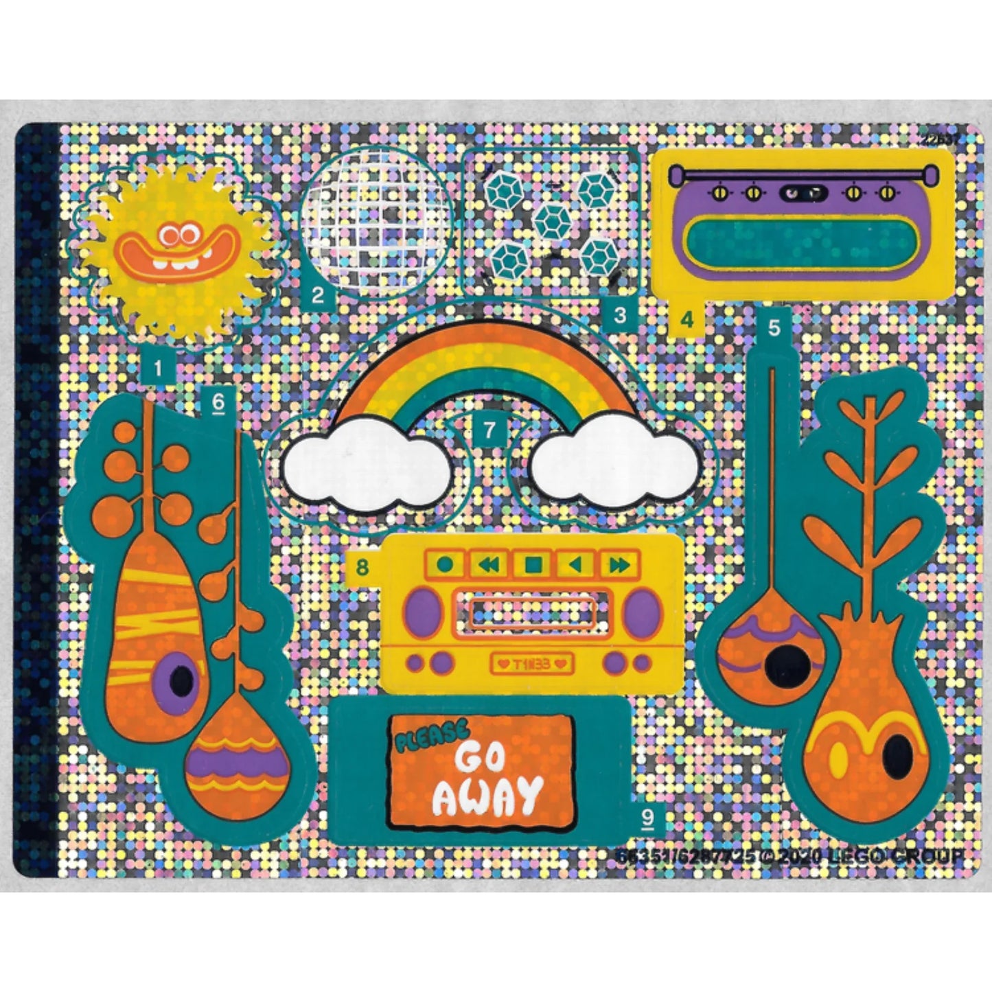 Part 41255stk01 - Sticker Sheet for Set 41255, Holographic Mirrored - (66351/6287725)