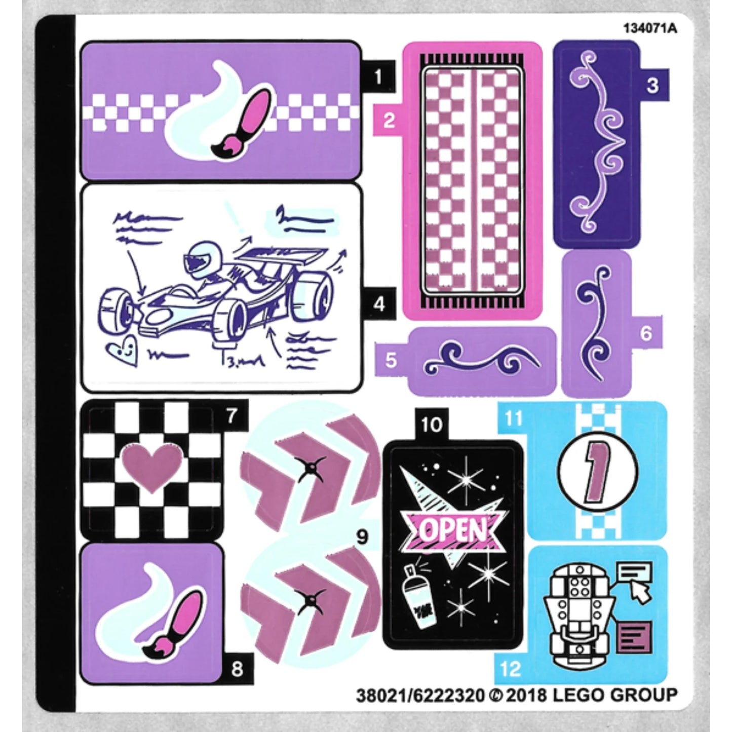 Part 41351stk01 - Sticker Sheet for Set 41351 - (38021/6222320)