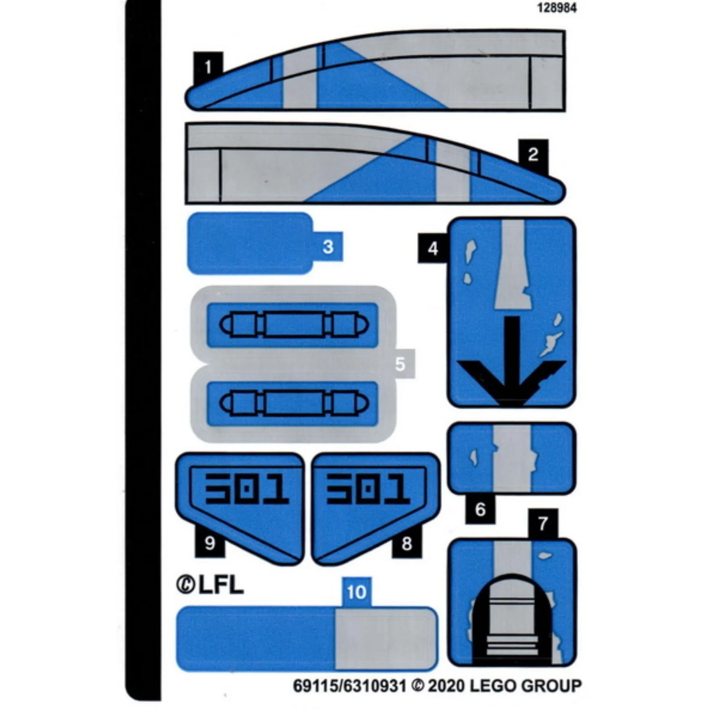 Part 75280stk01 - Sticker Sheet for Set 75280 - (69115/6310931)